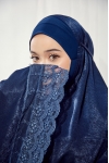 Mini Telekung Santorini Navy Blue